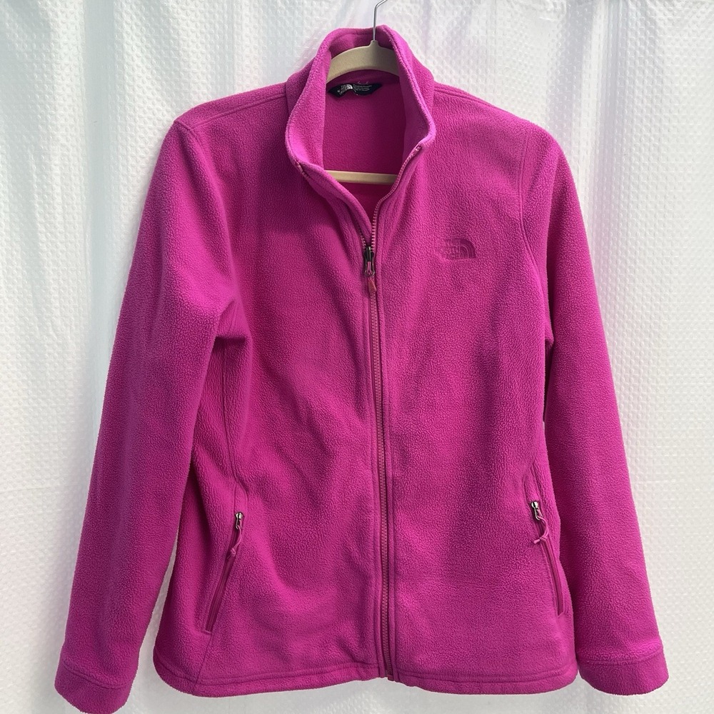The North Face Hot Pink Full Zip Fleece Jacket Gorpcore Dopamine Large